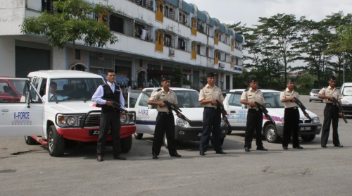 Armed back up squad